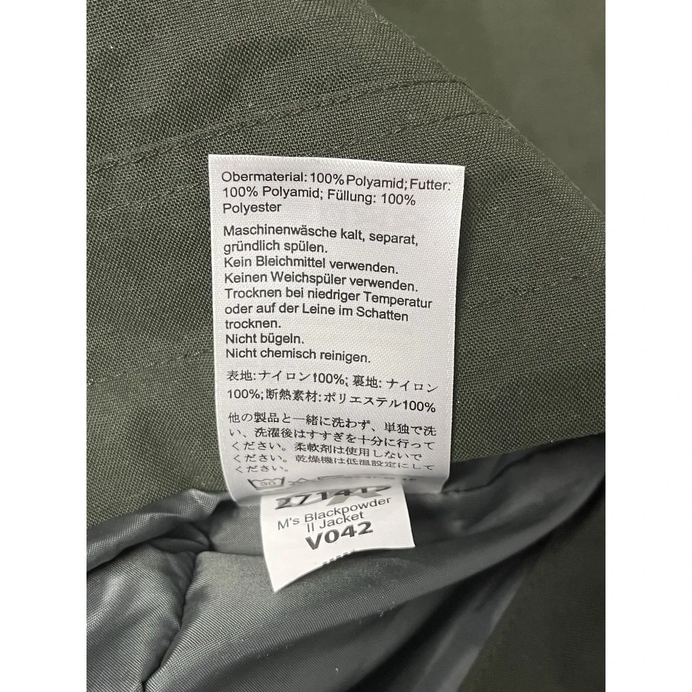 OUTDOOR RESEARCH Mens BlackPowder II Ski Jacket‎ Medium Hood Ranger Green Orange